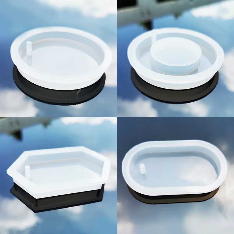 

Irregular circular diamond decorative sweater pendant hole-free silicone mold DIY manual mold