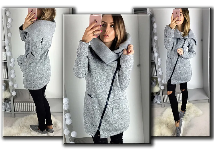 

2018 AliExpress Hot Selling Autumn And Winter Fashion Side Zip-up Jacket