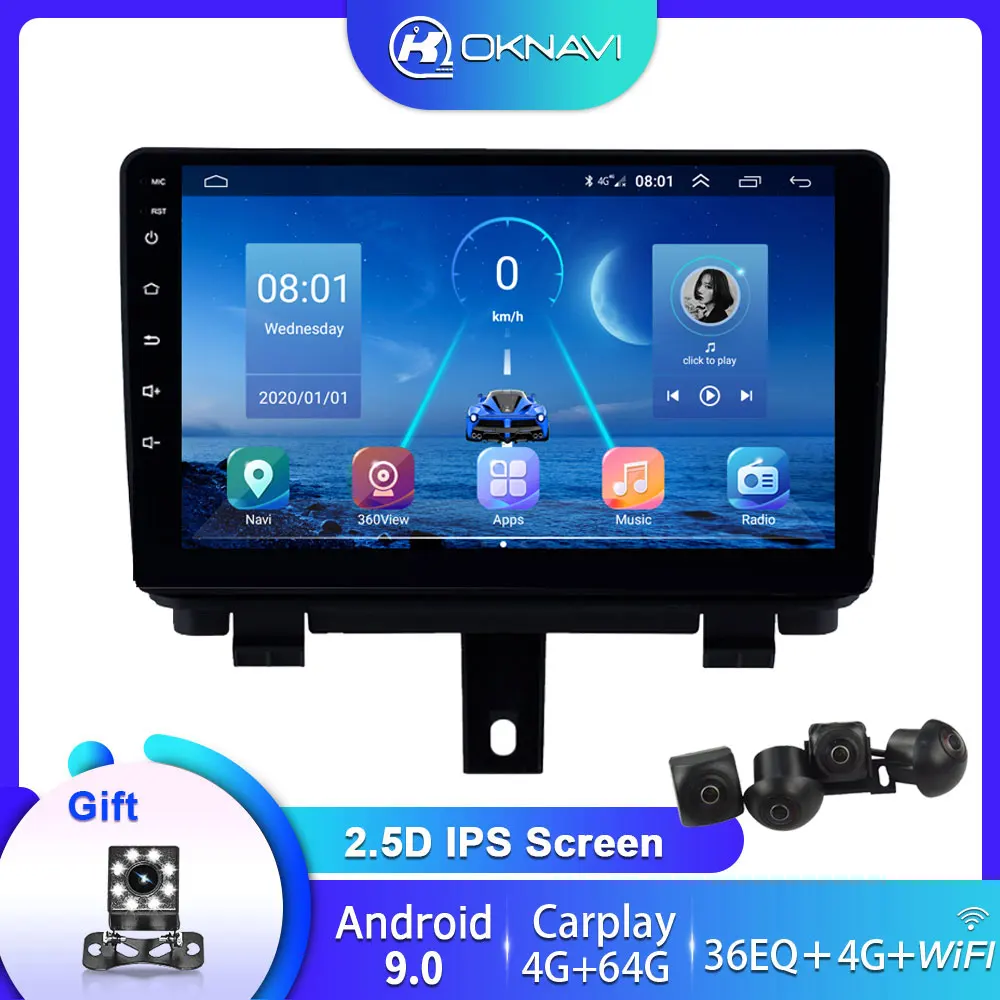

Android 9.0 Smart 4G Car Multimedia Player Auto Radio For Audi Q3 2011-2018 Navigation Carplay DSP 2 Din 360Â° Rear View Camera