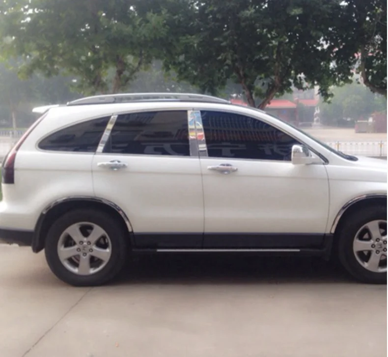 Для Хонда сrv CR-V 2007 2008 2009 2010 2011 Нержавеющая сталь Окно Планки Центр Столбы B+ C Столп Обложка Накладка аксессуары 6 шт
