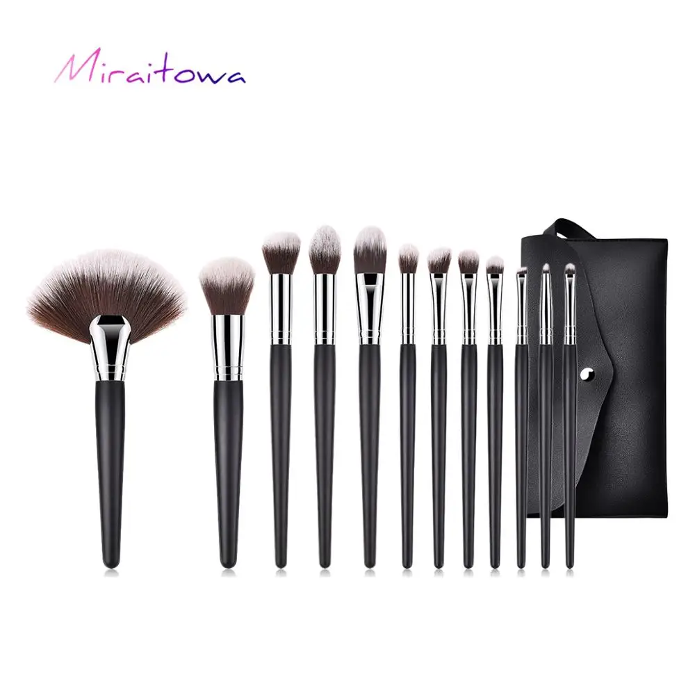 

Miraitowa Makeup Brushes Powder Foundation Eyeshadow Make Up Brushes Set Cosmetic Brushes Soft Synthetic Hair Facial 5-12pcs