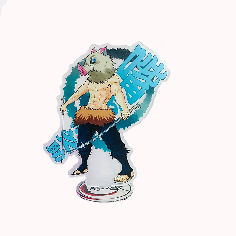 Красный на черном Demon Slayer Kimetsu no Yaiba фигурка игрушки Tanjirou Nezuko Inosuke Zenitsu ПВХ экшн кукла сувенир украшение Xms подарок - Цвет: Красный на черном