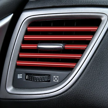 

Chrome Car Interior Air Conditioner Outlet Vent Strip Cover Trim Car Styling Mouldings Auto Decoration Accessories