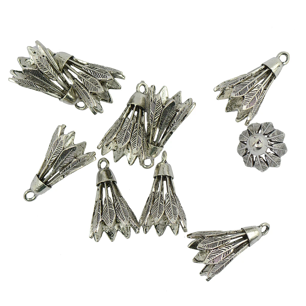 10Peces Hollow 3D Badminton Shuttlecock Birdie Sports DIY Charms Pendants