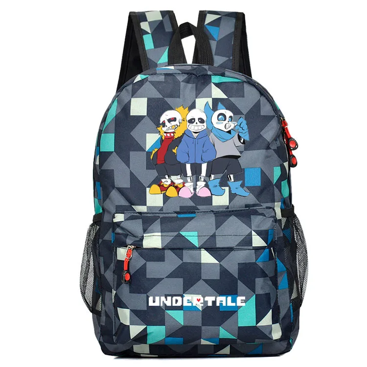 Аниме Undertale рюкзак для женщин и мужчин дорожные сумки с принтом детская школьная сумка рюкзак для мальчиков и девочек Сумка для книг Mochila Escolar детский подарок - Цвет: photo colour