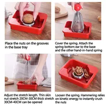 Креативные зажимы для грецких орехов, кухонные гаджеты, модернизированные зажимы из нержавеющей стали, пружинные зажимы для грецких орехов, инструменты для дробления орехов