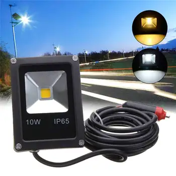 

10W DC12V LED Flood Light Work Lamp Car Charger Waterproof IP65 Outdoor Lighting for Camping Travel