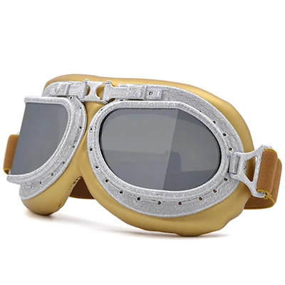 Мотокросс Gafas мотоциклетные очки Пилот Мотоцикл байкер очки для шлема кафе гонщик гидроцикл - Цвет: Silver Lens
