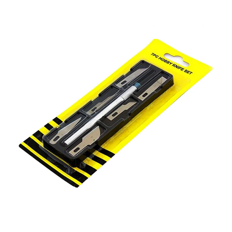 

Non-Slip Metal Scalpel Knife Tools Kit Cutter Engraving Craft knives + 6pcs Blades Mobile Phone PCB DIY Repair Hand Tools