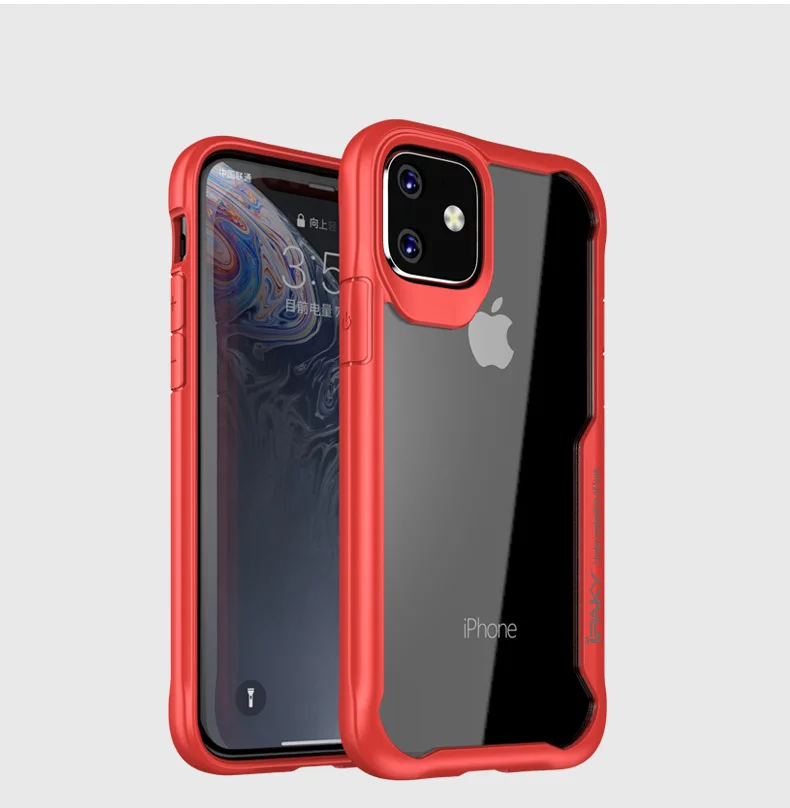 Red Для iPhone 11 11Pro Max чехол 5,8/6,1/6,5 дюймов полный Pretection Противоударная задняя крышка для Apple iPhone 11 телефонные чехлы Coque - Цвет: Red