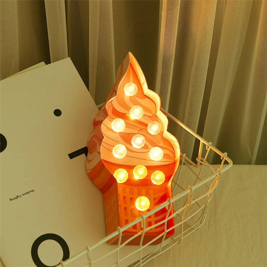 New Party LED Fruit And Plant Shape Modeling Lamp Night Light 1PC Christmas Party Bedroom Decor Night Light 1008#30