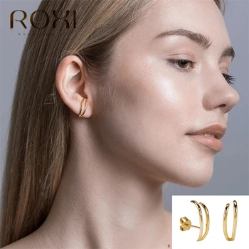 

ROXI 2020 Arrivals 925 Sterling Silver Jewelry Fashion Simple Geometric Stud Earrings for Women oorbellen brincos Korean Earring