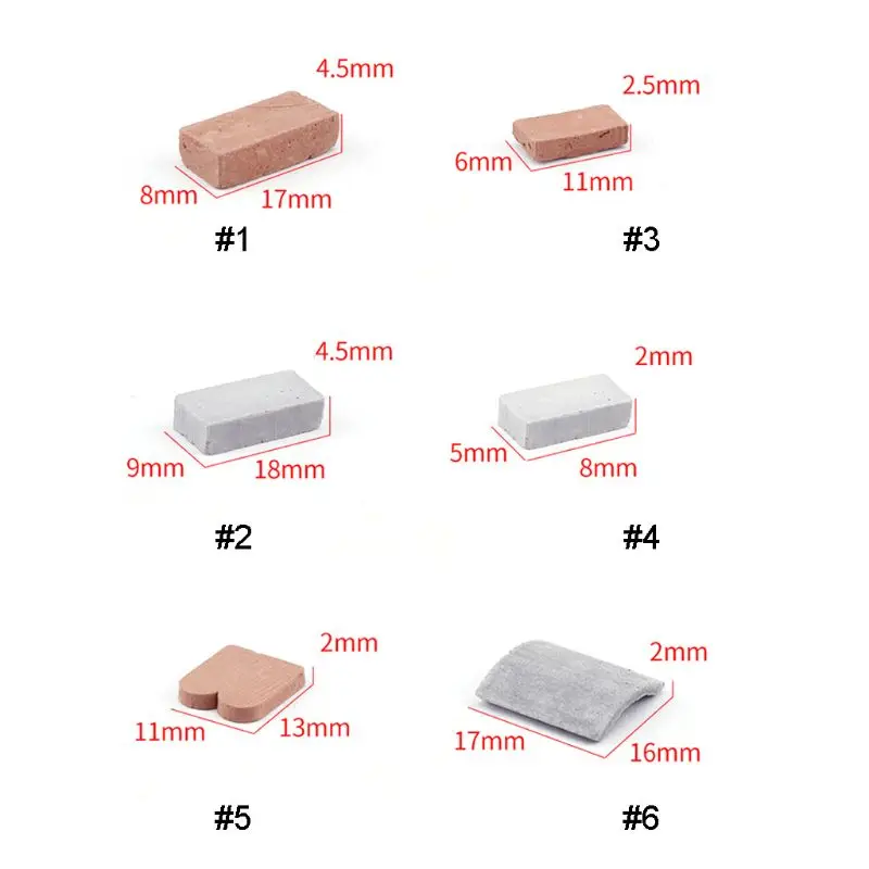 100/80 шт. 1/16 1/35 миниатюрные кирпичные плитки сцена модель DIY песок стол ручной стены C63C