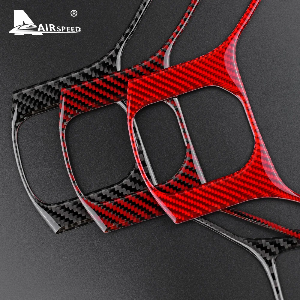 Red Carbon Fiber Steering Wheel Cover Trim For Dodge RAM 1500 – 2010-2017 – SHINEKA