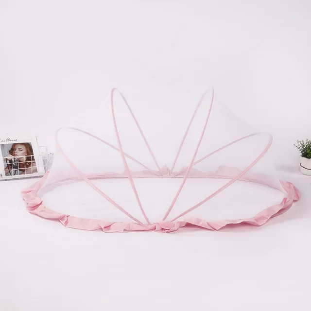 Size(L)-Pink1 Портативная Складная Многофункциональная москитная сетка для младенцев, детская кроватка, детская кроватка, москитные сетки - Цвет: Size(L)-Pink1