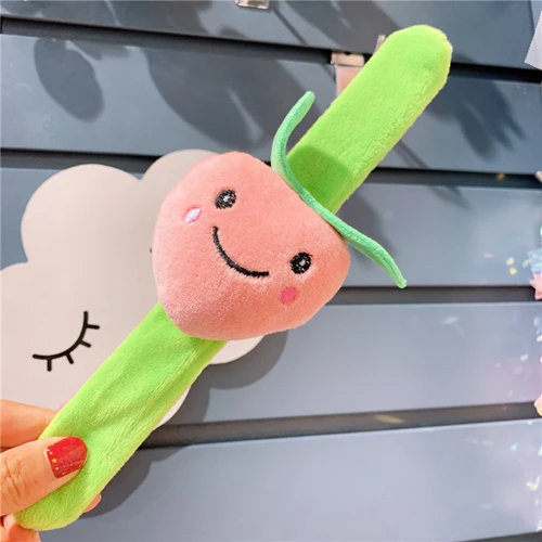 Peach Новая мода для женщин и девочек, мультяшная синтетическая повязка для волос, булочка, Пончик, повязка на голову, стильная оплетка, держатель, фруктовая плюшевая повязка для волос, повязка для волос, аксессуары для волос - Цвет: Peach