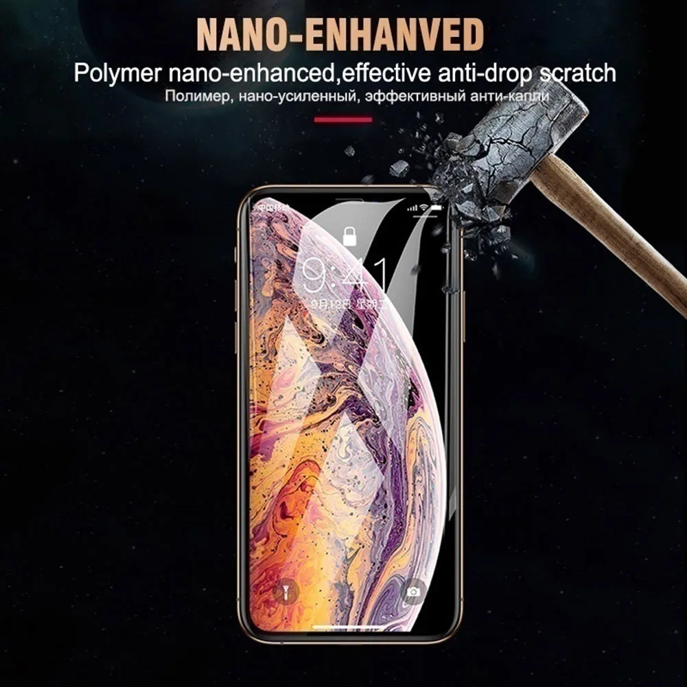 Ударопрочное защитное закаленное стекло 10D для iPhone Xs/Xs Max/XR/X/6S/7 Plus/8|Защита экрана| |