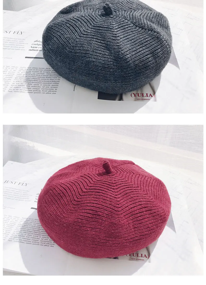 Female Elegant Berets Winter Hat Women Wool Beret Hat New Fashion Women's hat Keep warm