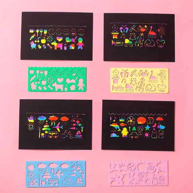 50 шт. детский блокнот для рисования царапин|Сувениры вечеринок| |