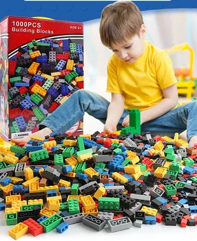 

YUKALA 500/1000 pcs City DIY Classic Bricks Building Blocks Bulk Sets Creator Baseplate Technic Toys