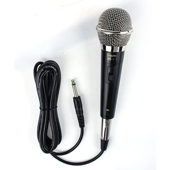 

Cardioid Condenser Vocal Microphone with Swicth, 3 Meters Wire, 6.5mm Plug Singing Microphone for Karaoke, Voice Amplifier