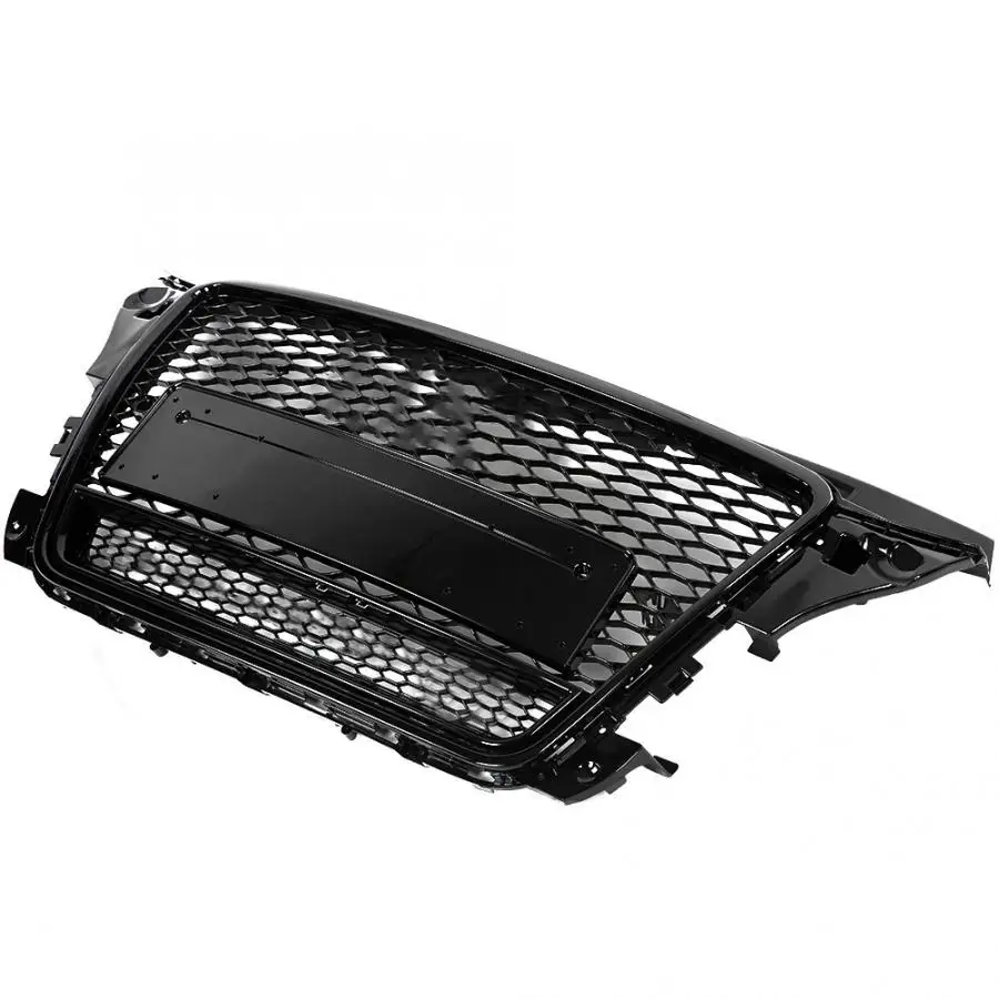 For RS3 Style Front Sport Hex Mesh Honeycomb Hood Grill Black for Audi A3/S3 8P 2009 2010 2011 2012 Auto Accessories