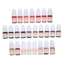 3 Types Professional Safe Semi‑Permanent Microblading Pigment Tattoo Ink Plant Extract Make Up Beauty Tattoo Supplies 8ml/Bottle