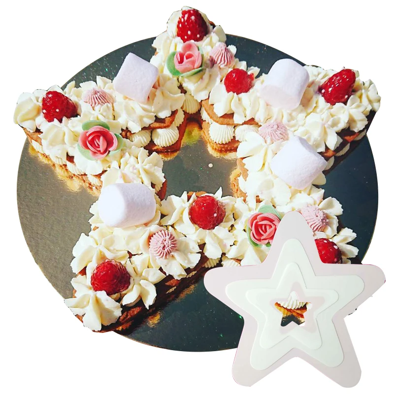 

Chocolate Cookie Pastry Dessert Molds Pentagram Shape Cake Mould Cake Decoration Tools Eco-friendly PET Baking Accessories