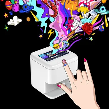 

3D Automatic Nail Art Printing Machine AI Digital Intelligent Mobile 1-Min Nail Art Printer with WIFI DIY 3D Nail Art Equipment