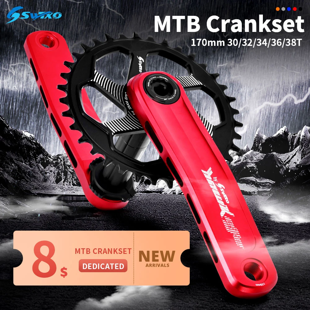 SWTXO MTB Кривошип 170 мм велосипедный 30/32/34/36/38T Корона Нижний Кронштейн для Shimano SRAM X1 |