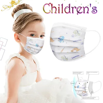 

Children's Face Mask 50/100PCS Mascarilla Scarf Cartoon Breathable Mask Disposable Protective Cover With Individual Packaging