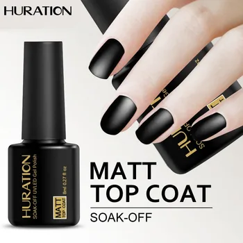 

Huration Matte Top Coat UV Gel Nail Polish Semi Permanent Gel Polish Clear Color Matte Top 8ml Gel Nail Art Paint Varnish