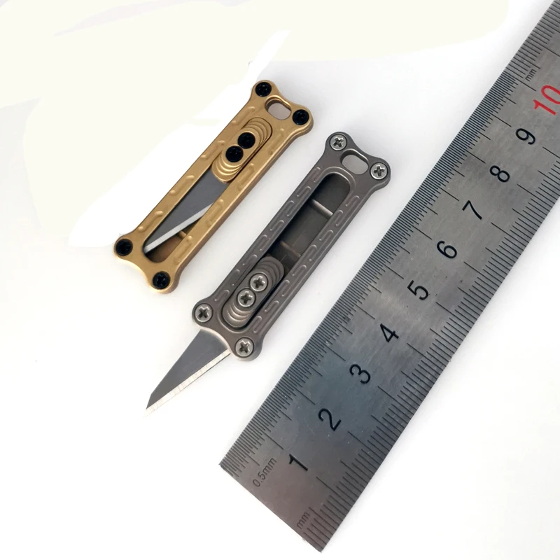

Titanium alloy mini key knife open letter knife portable outdoor EDC tool outdoor camp survival tool Utility knife Carving knife