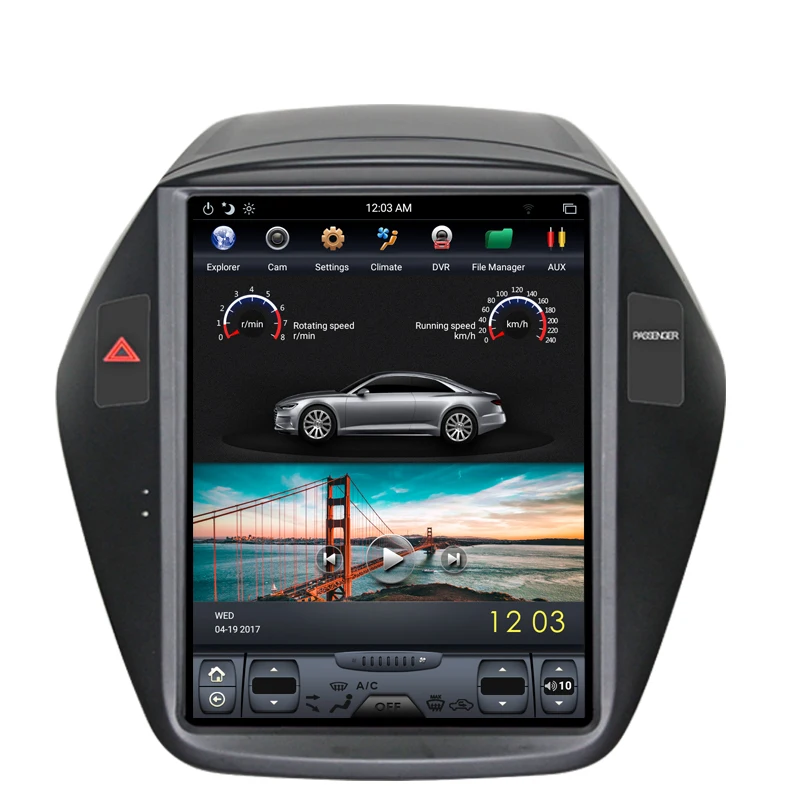 Discount NAVITOPIA 10.4inch Vertical Screen Tesla Android 7.1 Car GPS Navigation for Hyundai Tucson IX35 2010 2011-2013 Car DVD Player 3