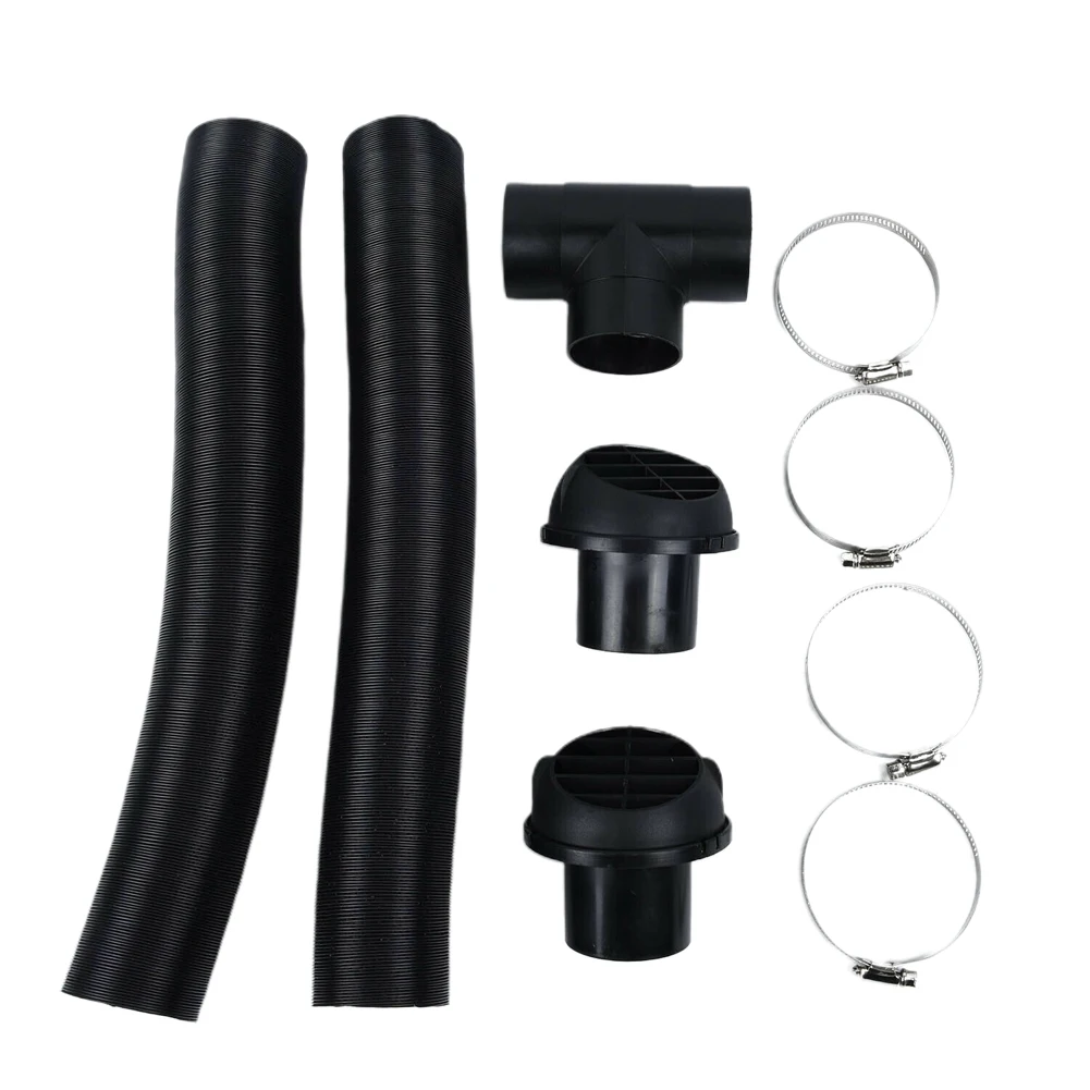 

60mm Heater Duct Pipe Vent Hose Replacement Warm Air Outlet T Piece Auto Extendable Stretchable Car Durable Parking Clips