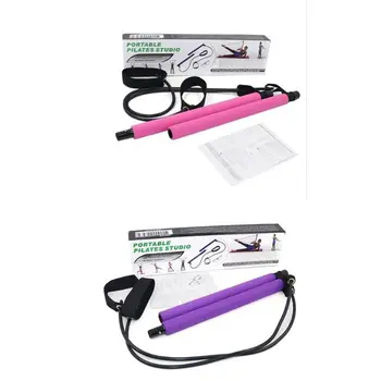 

Multifunction Pilates Resistance Band and Toning Bar Home Gym Portable Total