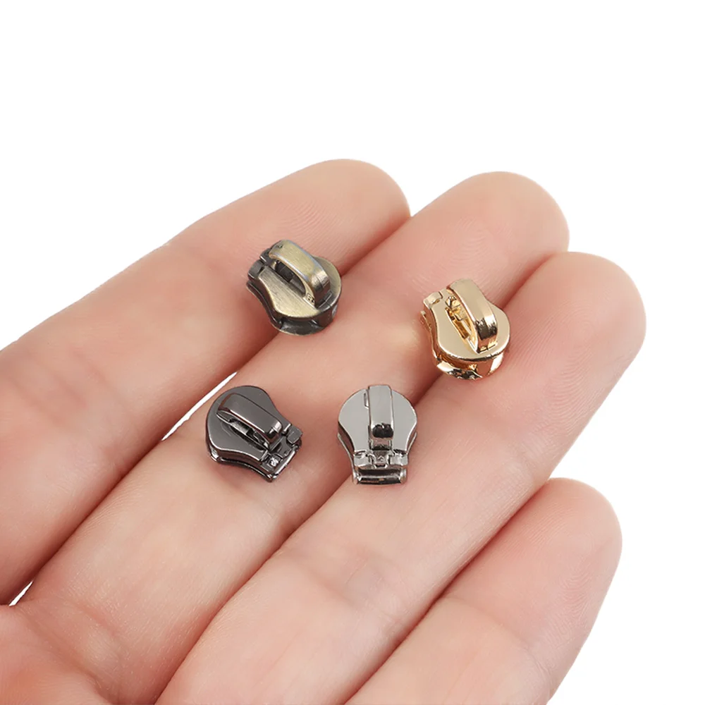 5/10Pcs Zipper Pull Head Repair Replacement Universal Zip Slider Teeth Rescue Copper Tooth Zippers Sewing Clothes Accessories