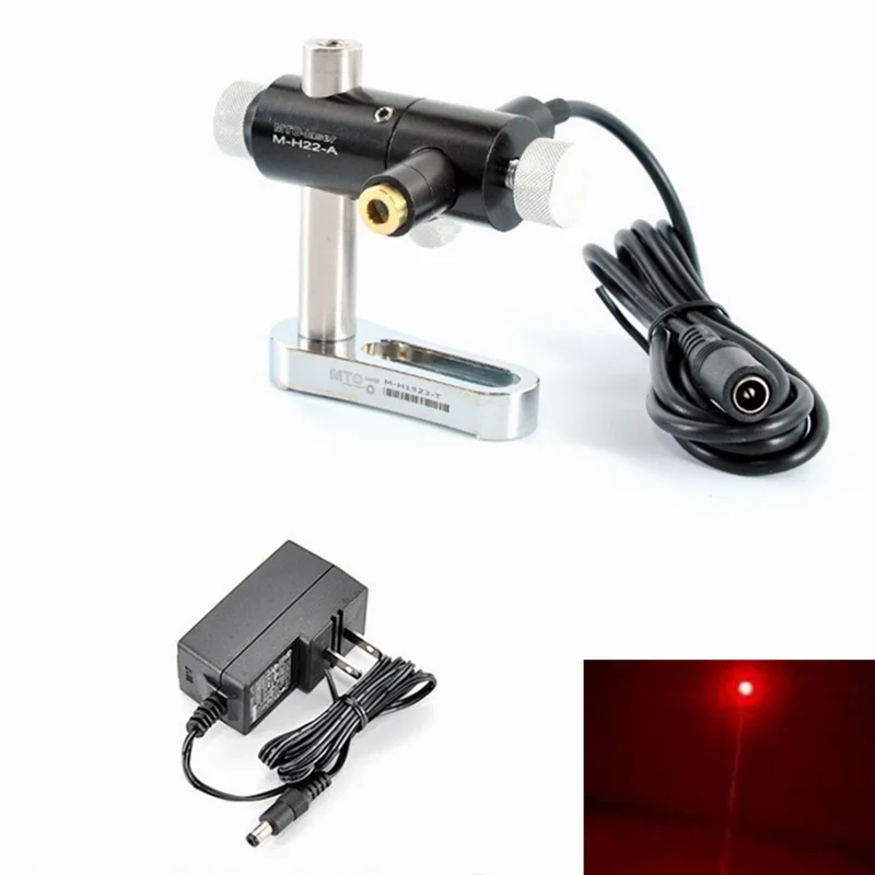 

12x55mm Focusable 650nm 10mw Dot Red Laser Locator Module w 5V Adapter