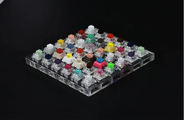 36 switch switches tester with acrylic base blank keycaps for mechanical keyboard  kailh TTC greetech box