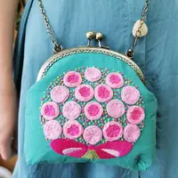 Embroidery Handbag Kit – DIY Cross-Stitch Craft with Handle & Chain - Image 3