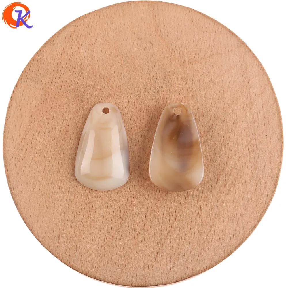 Cordial Design 19x30mm 240Pcs Acrylic Beads/DIY Making/Beads Jewelry/Marble Effect Beads/Drop Shape/Hand Made/Earring Findings - Цвет: Light Brown