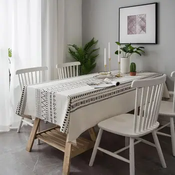 

Rectangle Striped Pattern Kitchen Dining Table Cover Tablecloth Banquet Decor Wedding Dining Table Cover Tea Table Cloth