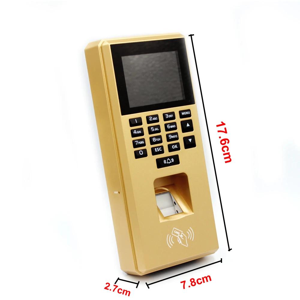 2.4"TCP/IP Fingerprint Password Time Clock Attendance Machine 125KHZ Card Reader 