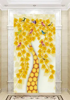

[Self-Adhesive] 3D Yellow Tree WG783 Wall Paper mural Wall Print Decal Wall Murals Belly