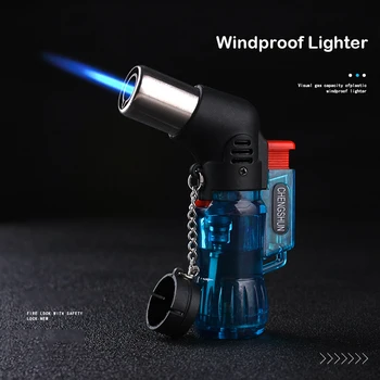 

Mini Butane Jet Torch Cigarette Windproof Lighter Random Color Plastic Fire Ignition Burner Cigar Pipe Lighter Outdoor NO GAS