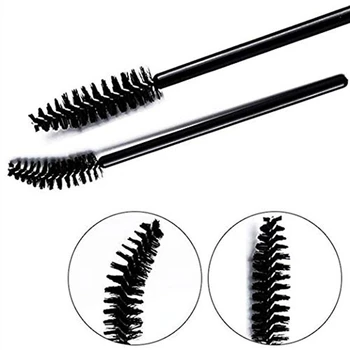 

200 Pcs Disposable Eyelash Mascara Brushes Makeup Brush Wands Applicator Makeup Kits (Rose Red & Black)