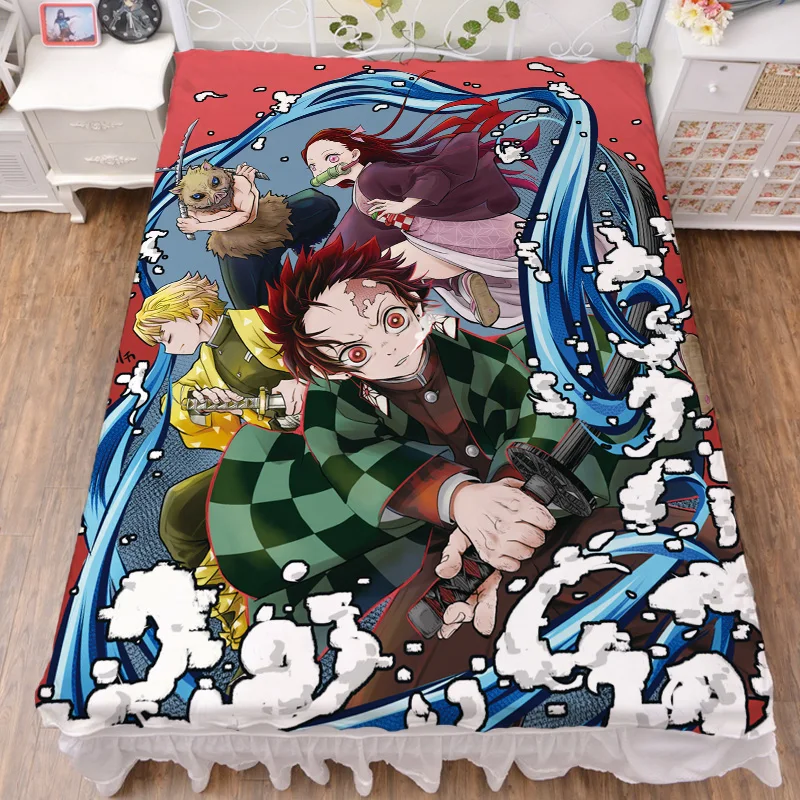 gmzr14 November update японское аниме демон Slayer: Kimetsu no Yaiba сексуальная девушка кровать молочное волокно лист и одеяло летнее одеяло 150x200 см - Цвет: gmzr14