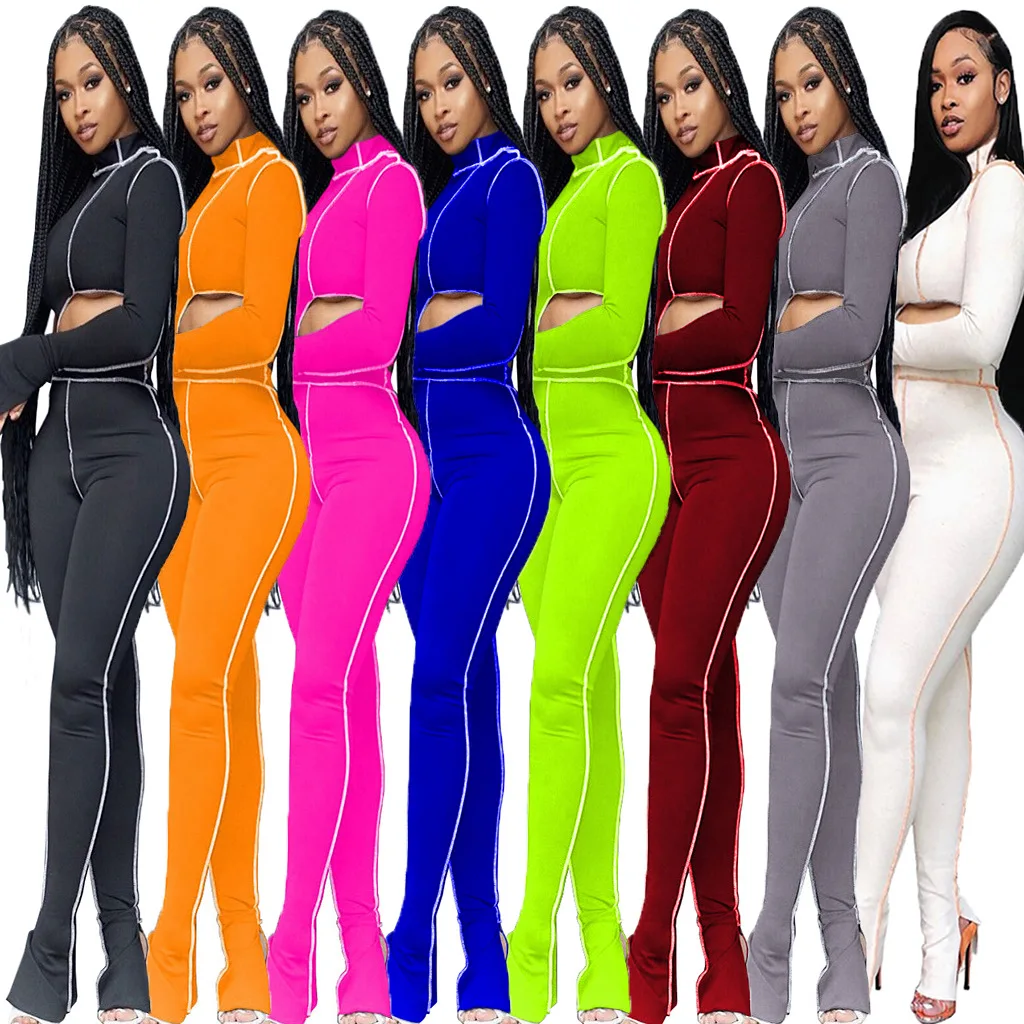 

Fashion Women Two Piece Set Tops Pencil Jogger Sweatpants Suit Tracksuit Fitness Outfit Matching Set