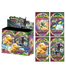 Tarjeta Pokemon FrancaiseSpanish para niños, cartas en inglés, juegos de cartas coleccionables, evoluciones, caja de refuerzo, regalo
