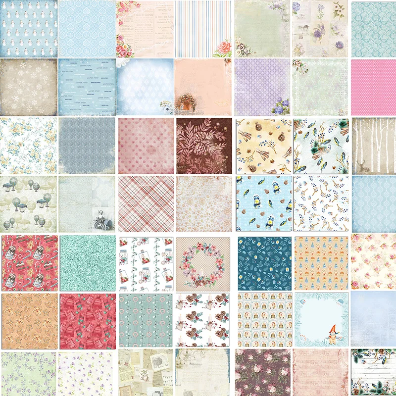  24 Sheet/Set 6.6inch Background Paper Pad Winter Christmas Series Scrapbooking For Cards Invitation - 4.00042E+12